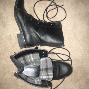 Zip Up, Lace Up Black Combat Boots